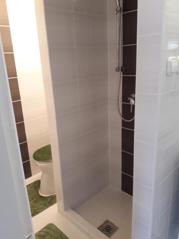 Koupelna v ubytování Béke Stúdió Apartman