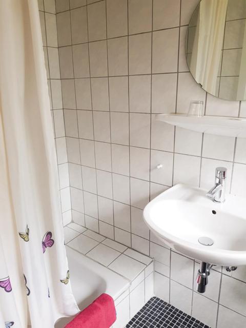 Koupelna v ubytování Hotel Feldmaus