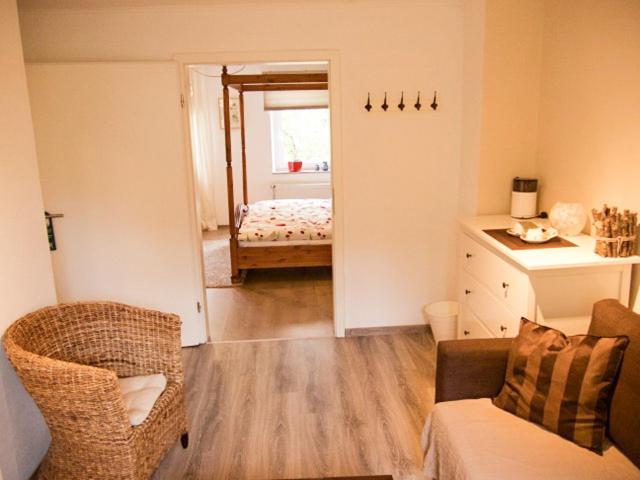 Postel nebo postele na pokoji v ubytování Hotel Feldmaus