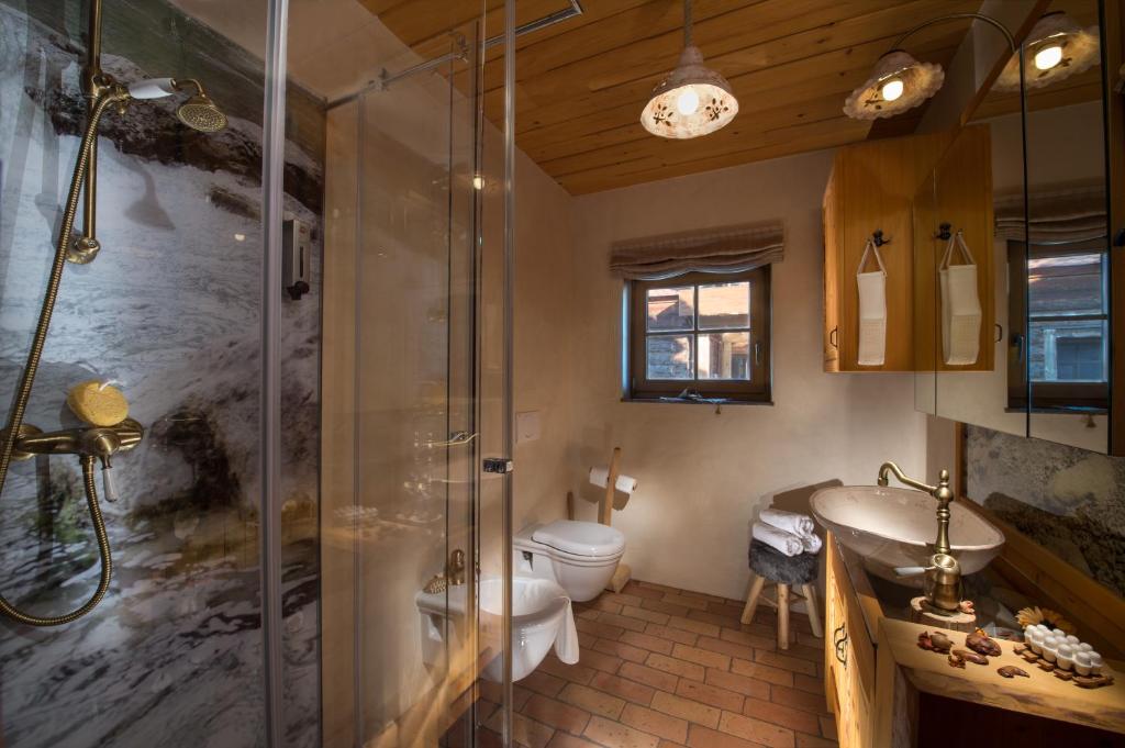 Koupelna v ubytování Bio Apartments Trnulja