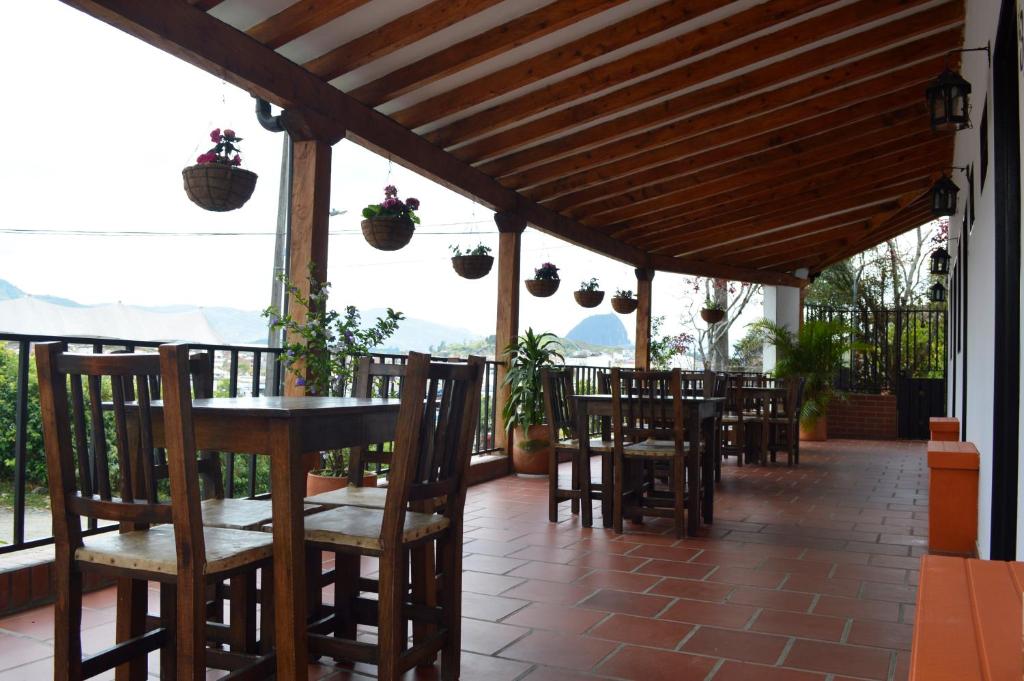 Balkón nebo terasa v ubytování Balcones de la Casona