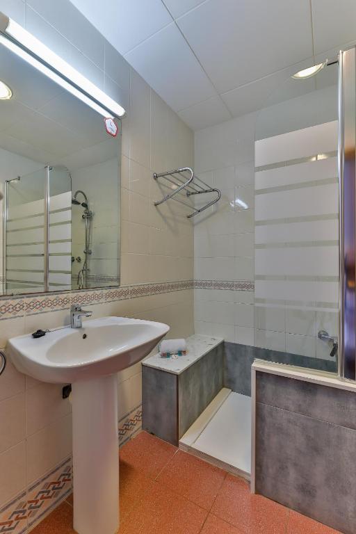 Koupelna v ubytování Hotel Corisco