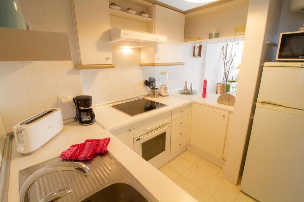 Kuchyň nebo kuchyňský kout v ubytování MEDANO4YOU Red Square Dream Holiday Home