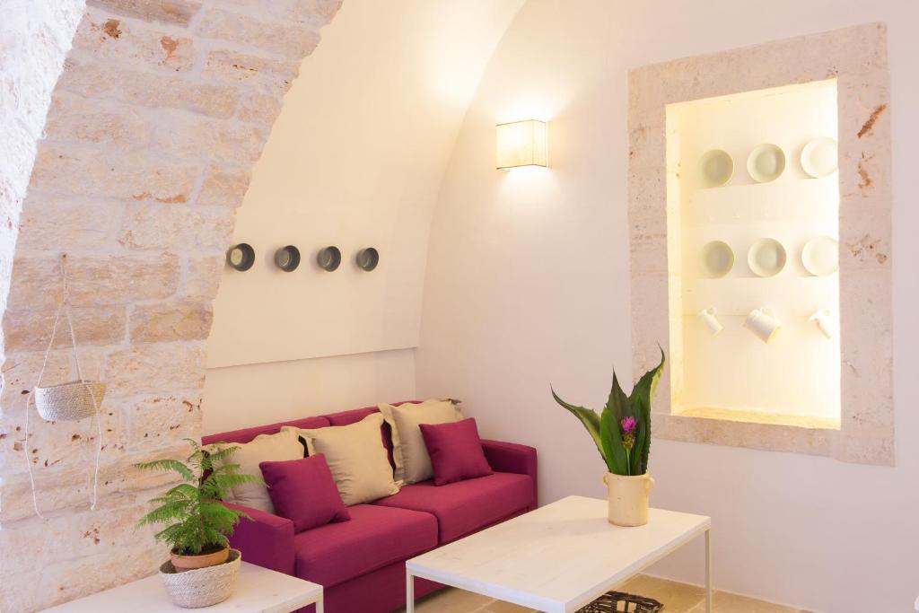 Posezení v ubytování Masseria Castelluzzo