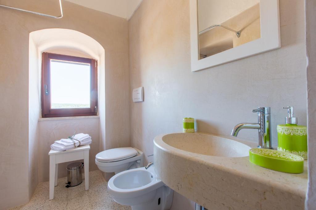 Koupelna v ubytování Masseria Castelluzzo