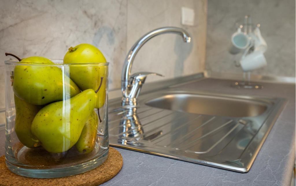 Kuchyň nebo kuchyňský kout v ubytování GiRene Apartments