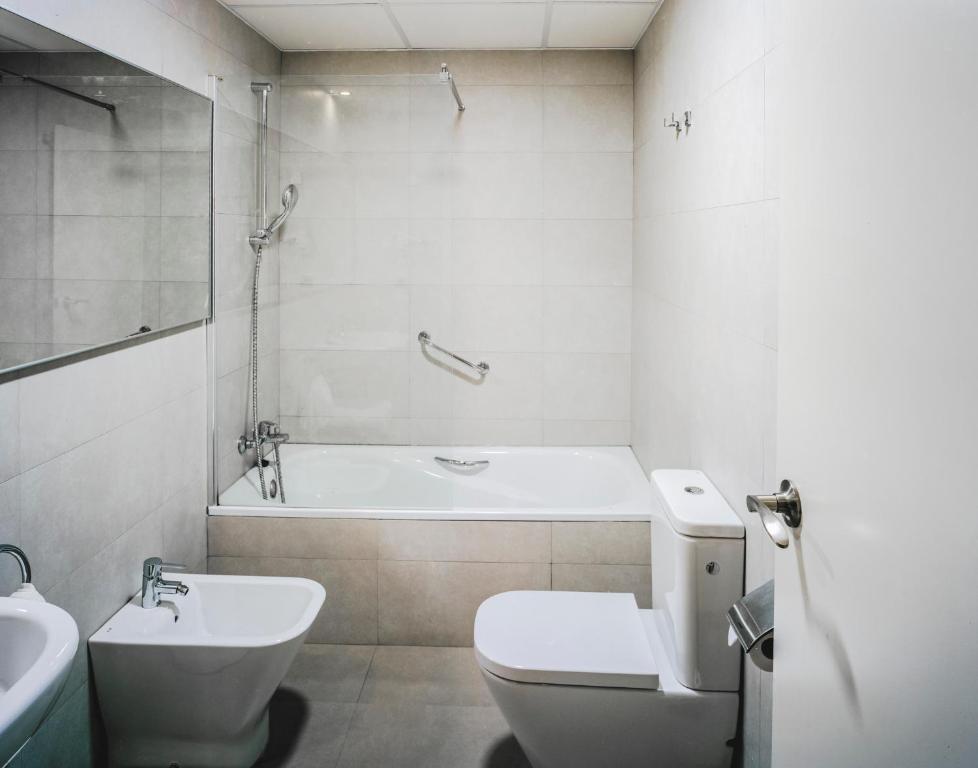 Koupelna v ubytování Hotel Cristina