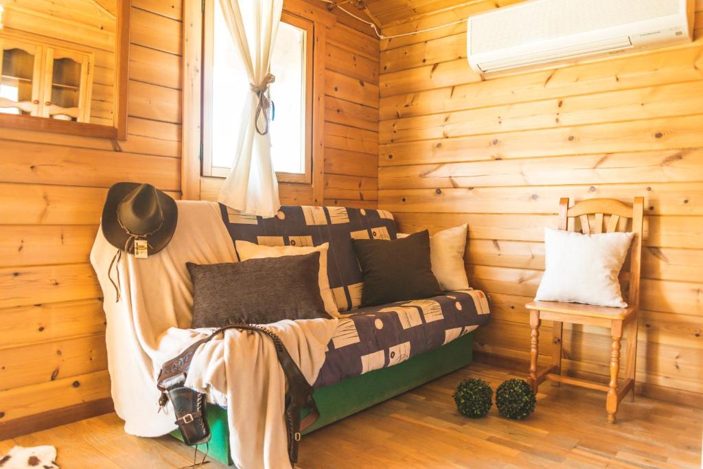 Cama o camas de una habitación en Camping Fort Bravo