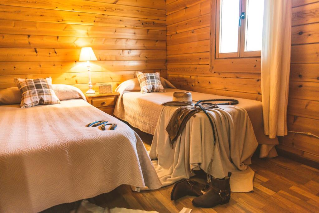 Cama o camas de una habitación en Camping Fort Bravo