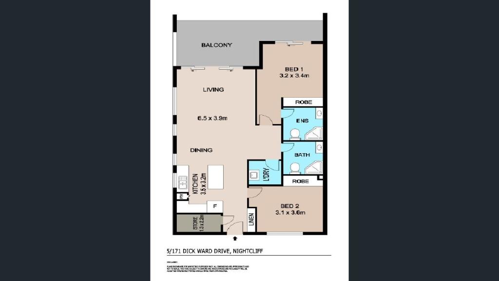 Půdorys ubytování ZEN QUEST - The NOMADS PAD Near Nightcliff Markets & Sunset Foreshore