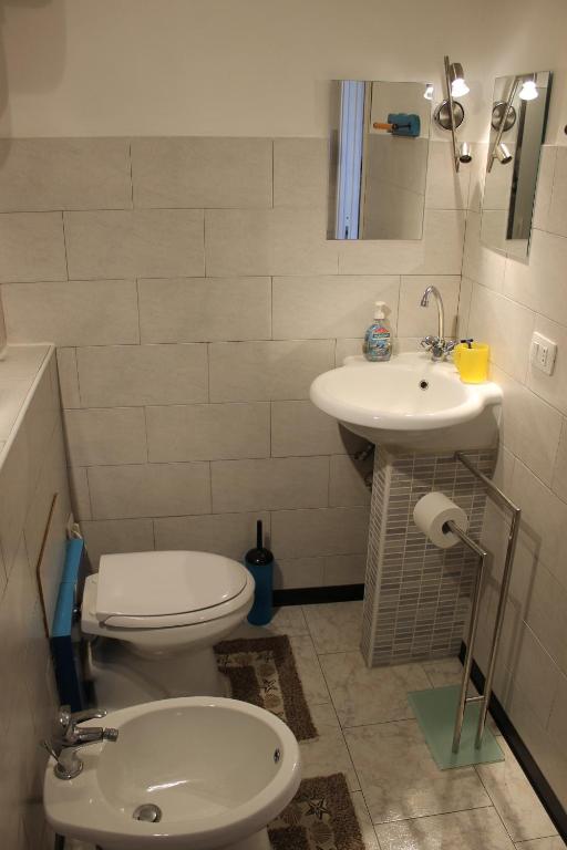 Koupelna v ubytování B&B Su Nuraghe