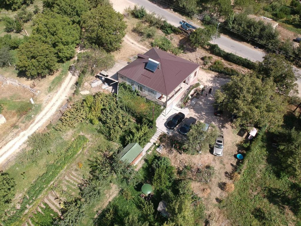 an overhead view of a house with a roof at Noravank B&B in Chʼiva