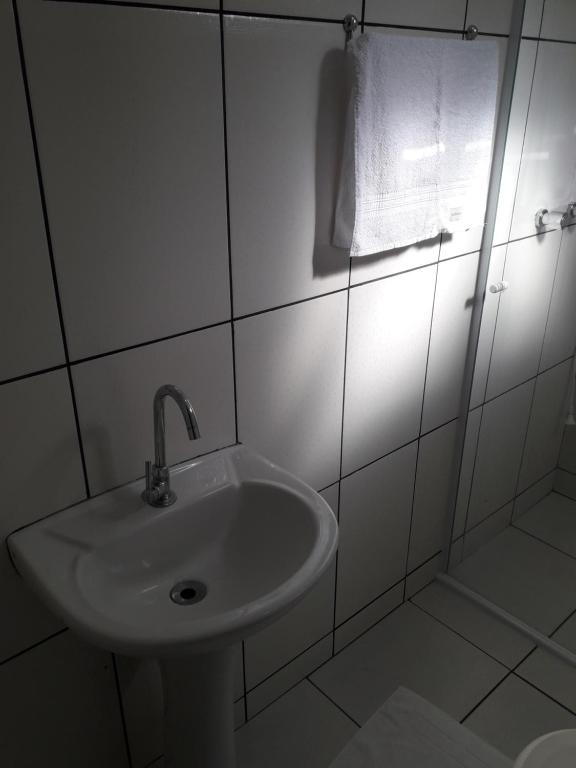 Koupelna v ubytování Espaço Indio Tupi