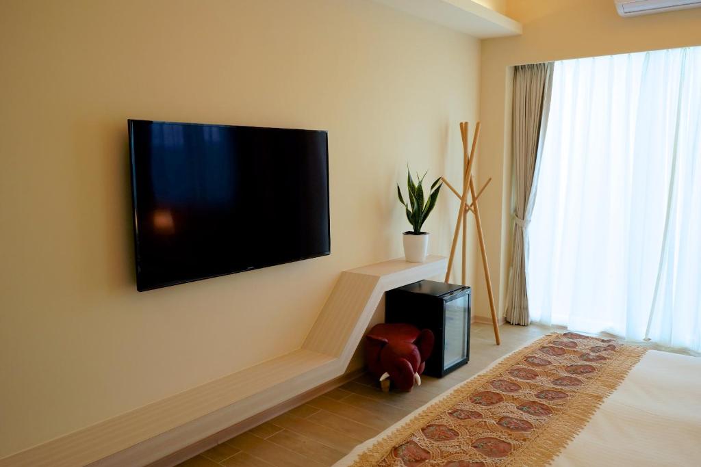 TV a/nebo společenská místnost v ubytování Little Piggy B&B