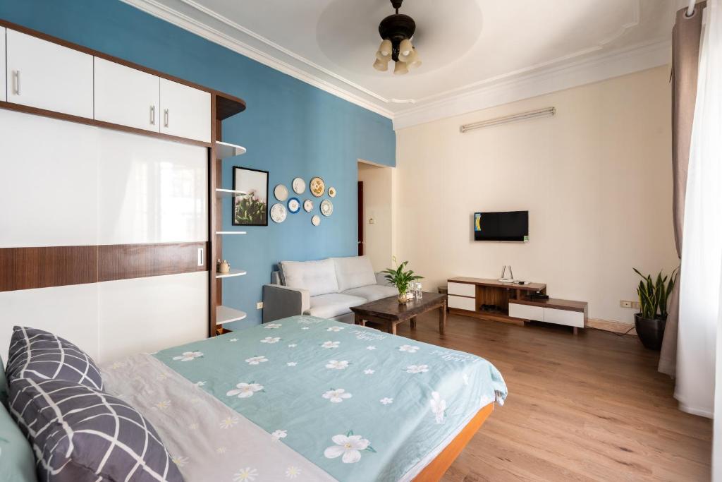 Postel nebo postele na pokoji v ubytování Hanoi Crocus Homestay