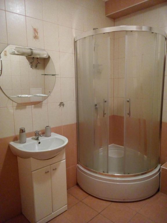 Koupelna v ubytování Comfort Hotel