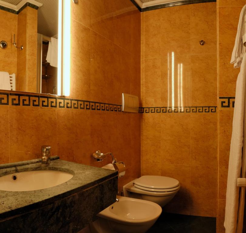 Koupelna v ubytování Hotel Sonya