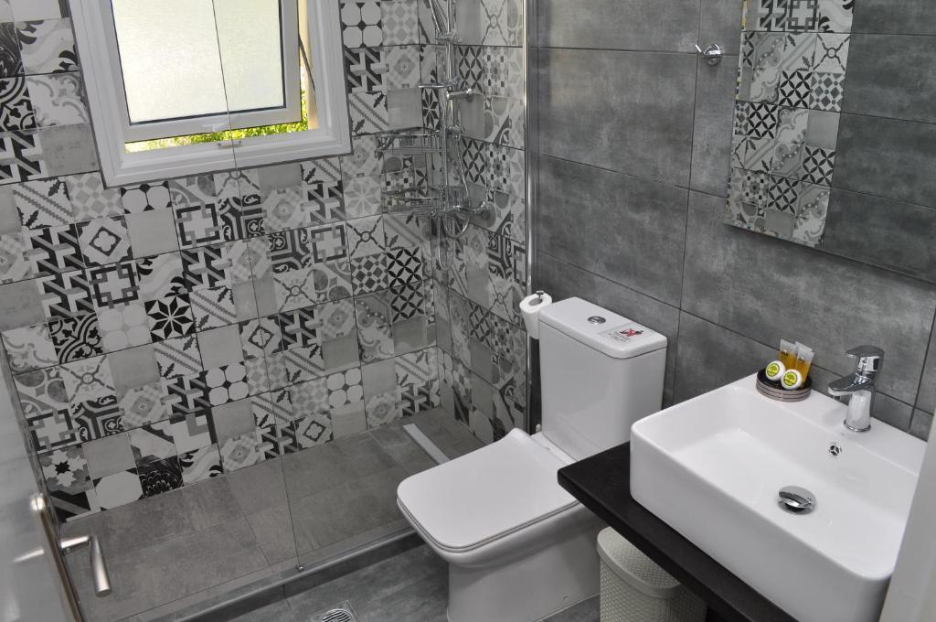 A bathroom at Polymnia Apartments Lassi