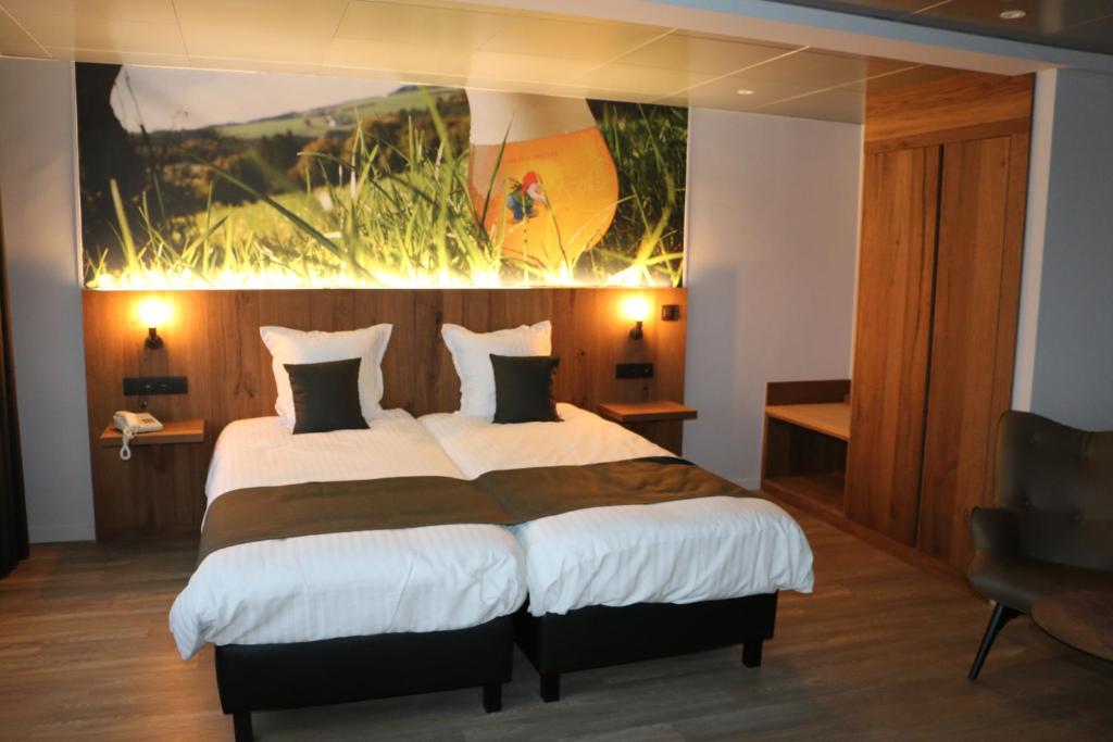 Postel nebo postele na pokoji v ubytování Hotel Botteltje