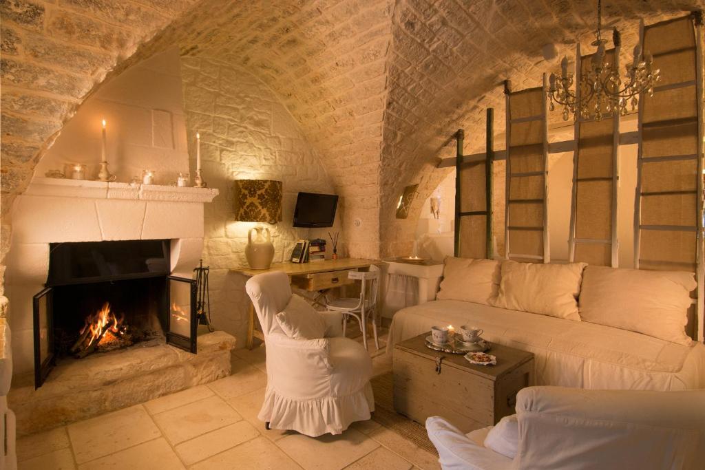 Posezení v ubytování Masseria Salinola