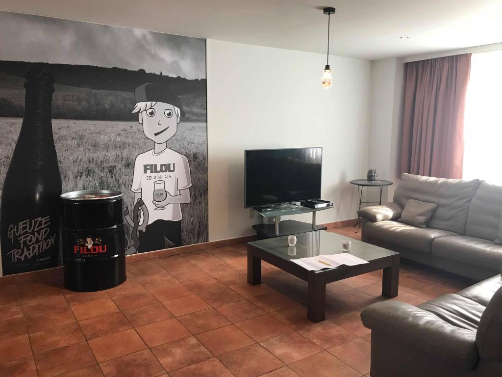 TV a/nebo společenská místnost v ubytování Hotel Botteltje