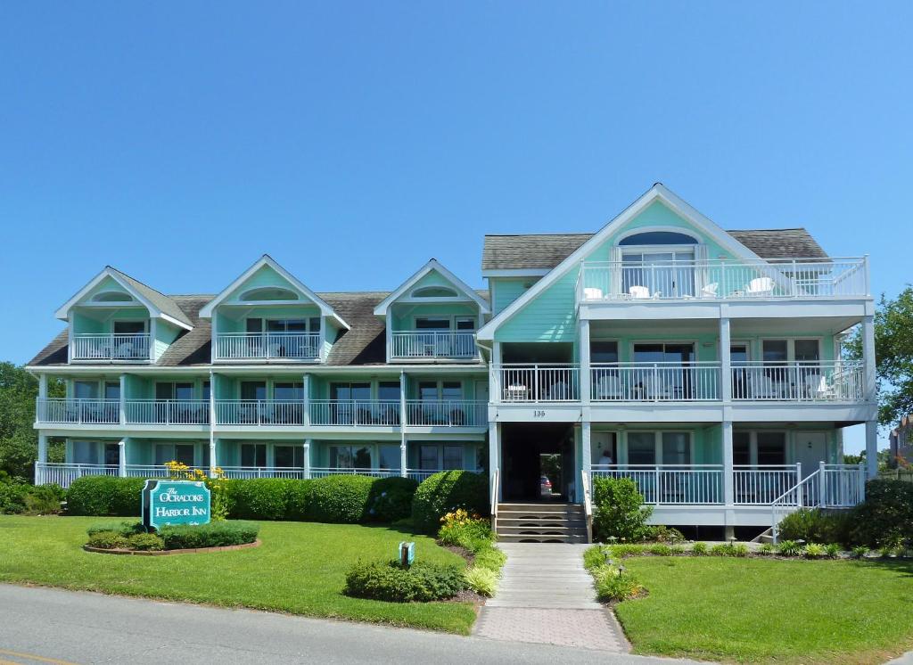 a large house on the side of the road at The Ocracoke Harbor Inn in Ocracoke