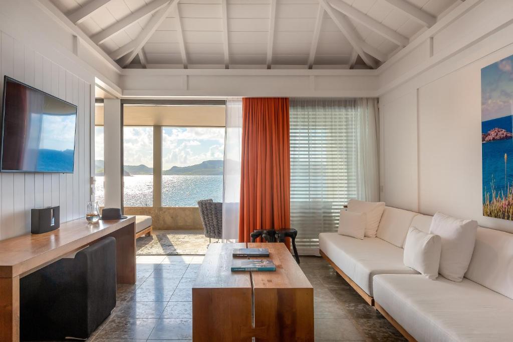TV a/nebo společenská místnost v ubytování Hotel Christopher Saint Barth