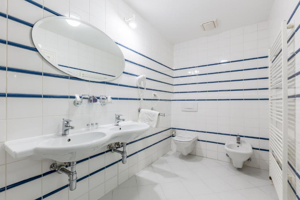 Koupelna v ubytování Hotel U Rytíře