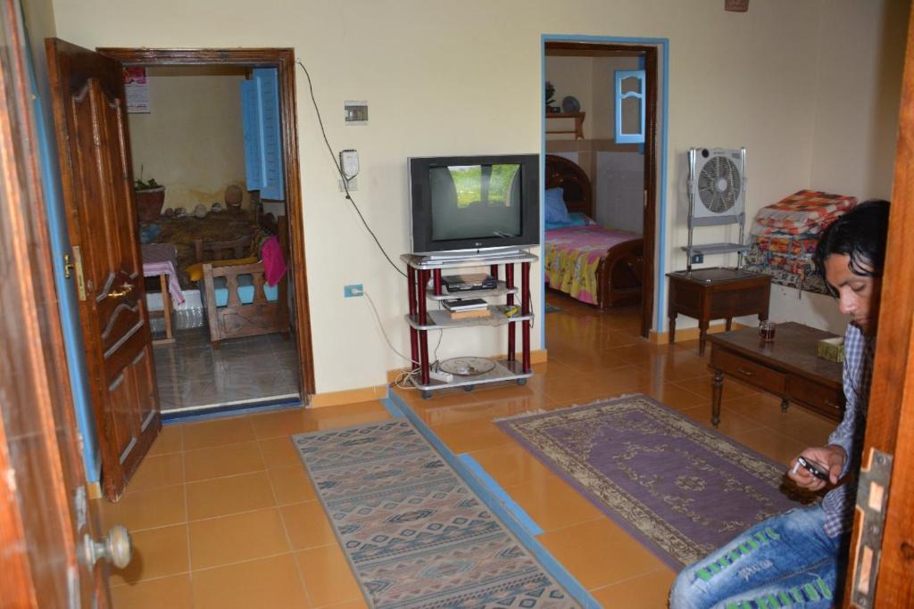 TV a/nebo společenská místnost v ubytování villa tunis village