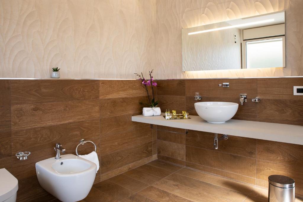 Koupelna v ubytování Aurum Suites