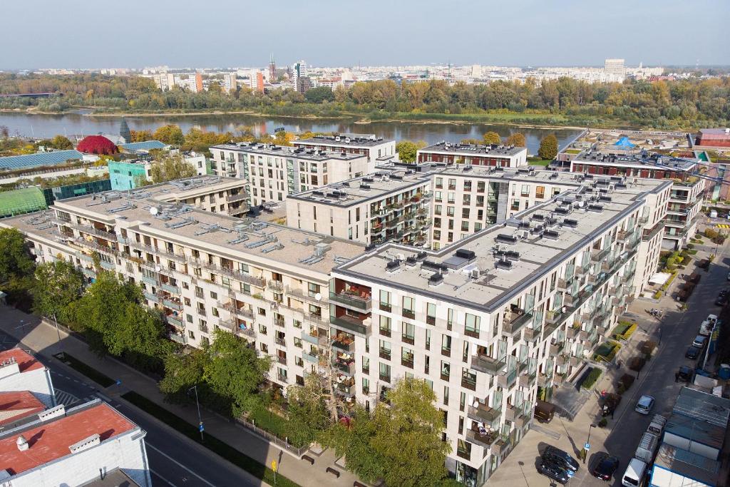 Výhľad na mesto Varšava alebo výhľad na mesto priamo z apartmánu