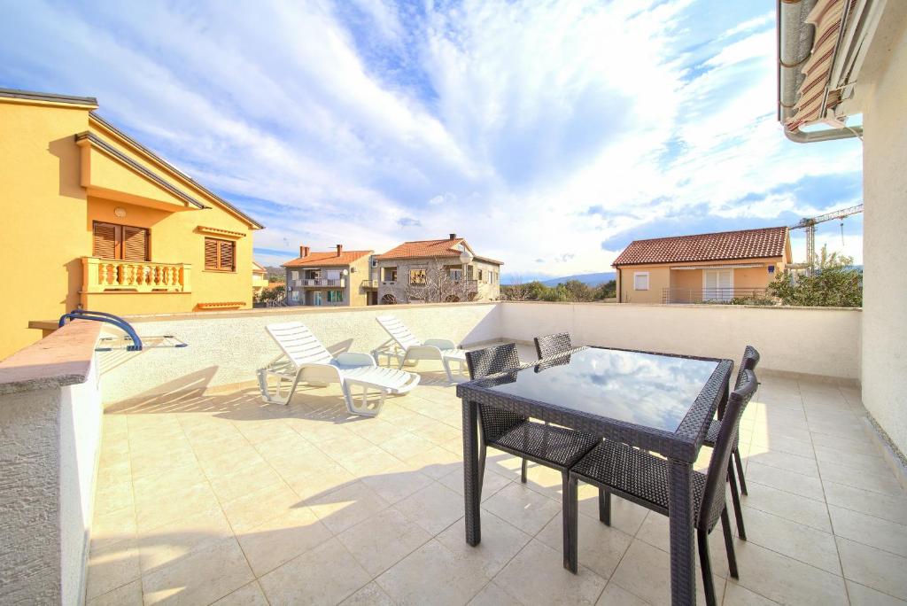 Balkón alebo terasa v ubytovaní Apartments Braut Krk