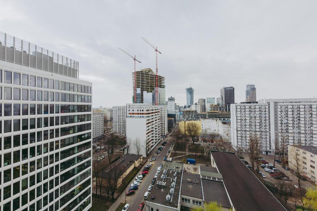 Výhľad na mesto Varšava alebo výhľad na mesto priamo z apartmánu