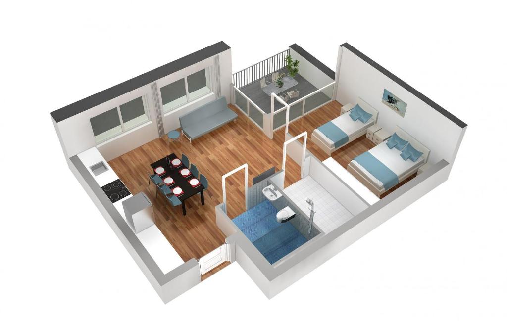 Postel nebo postele na pokoji v ubytování HITrental Messe Apartments