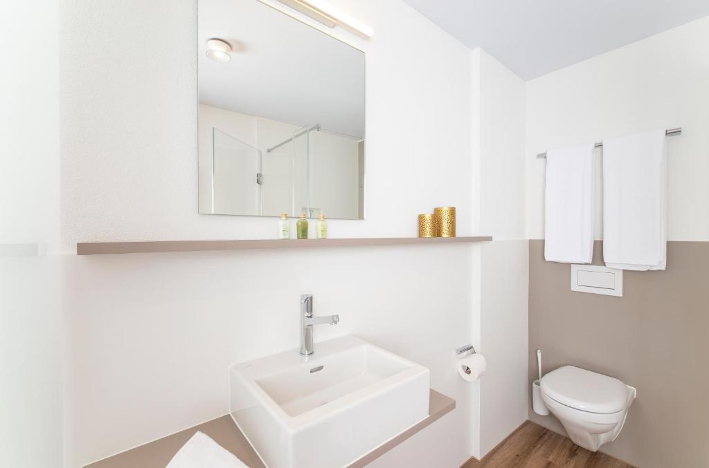 Koupelna v ubytování Hotel Engel