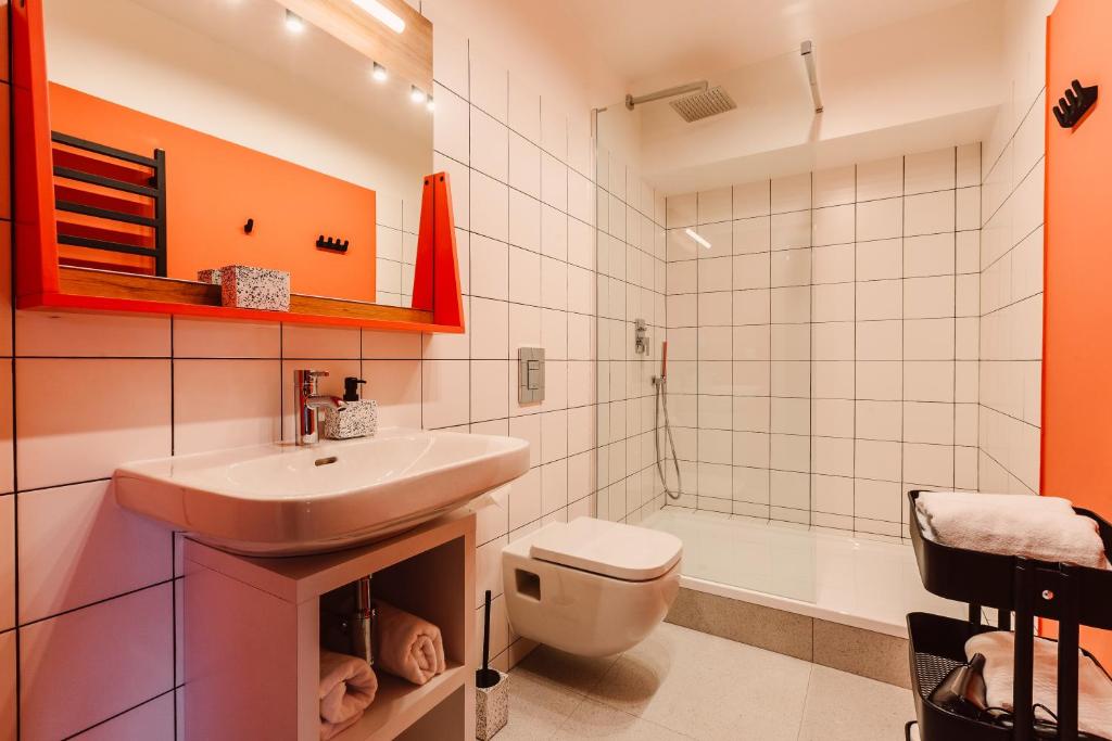 Kúpeľňa v ubytovaní Mosquito Silesia Apartments