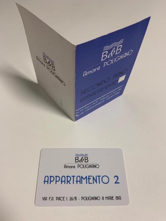 Certifikát, ocenenie alebo iný dokument vystavený v ubytovaní B&B Amare POLIGNANO