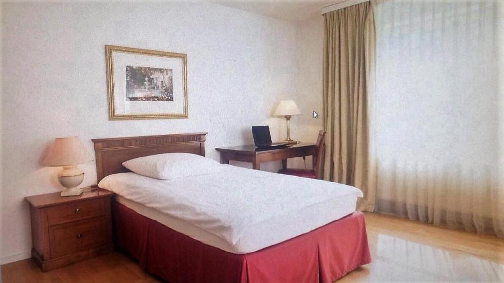 Postel nebo postele na pokoji v ubytování FREE Apartment - Bei der Markthalle