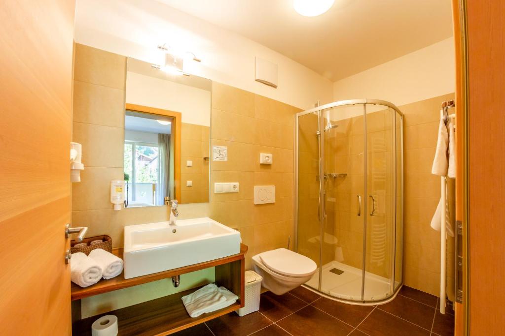 Koupelna v ubytování Hotel Mehrhauser