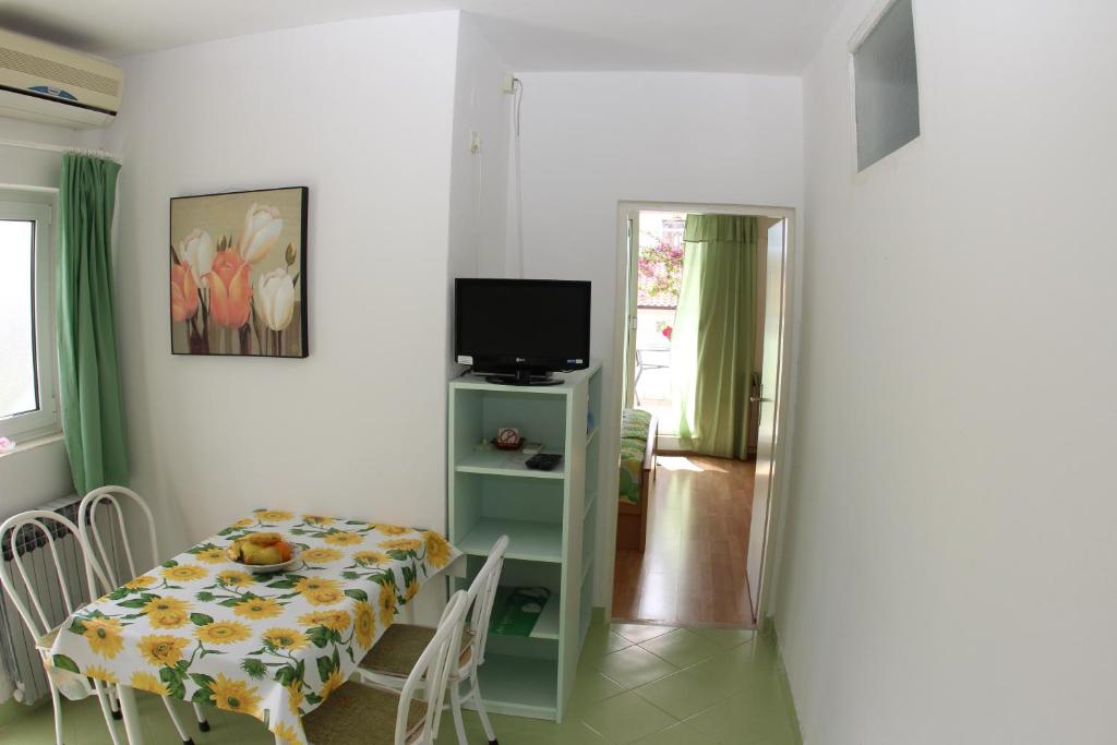 TV a/nebo společenská místnost v ubytování Apartmani Šurlin