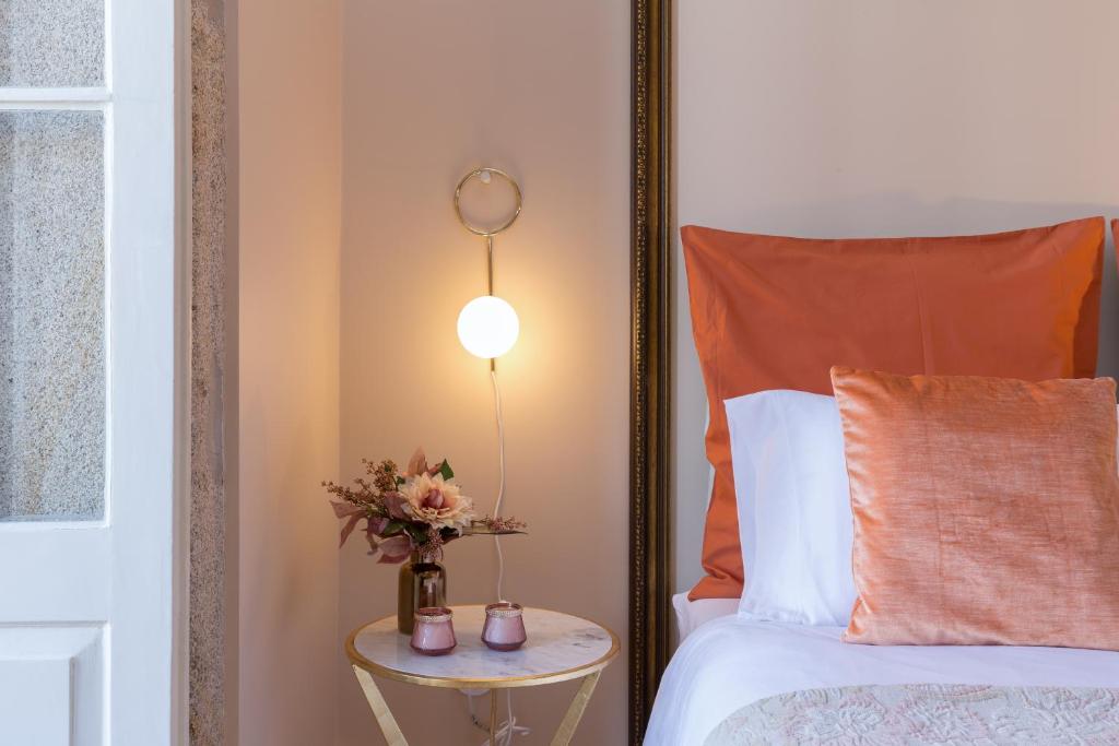 En eller flere senge i et værelse på GET a golden and flower flat