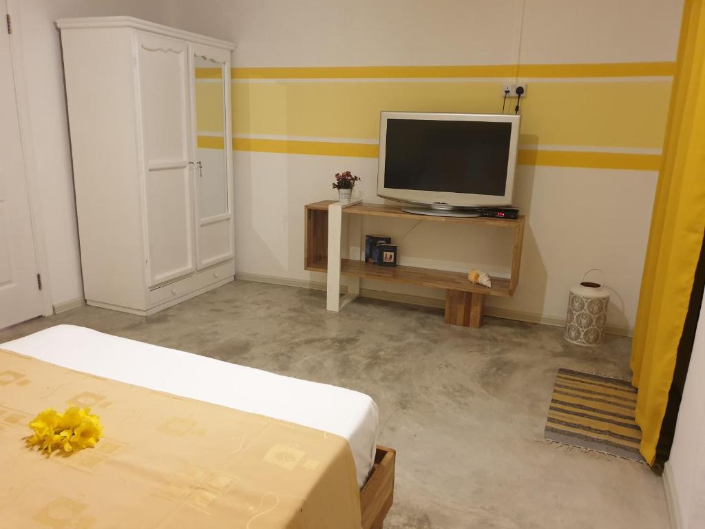 TV a/nebo společenská místnost v ubytování Casa Frangipani Mauritius