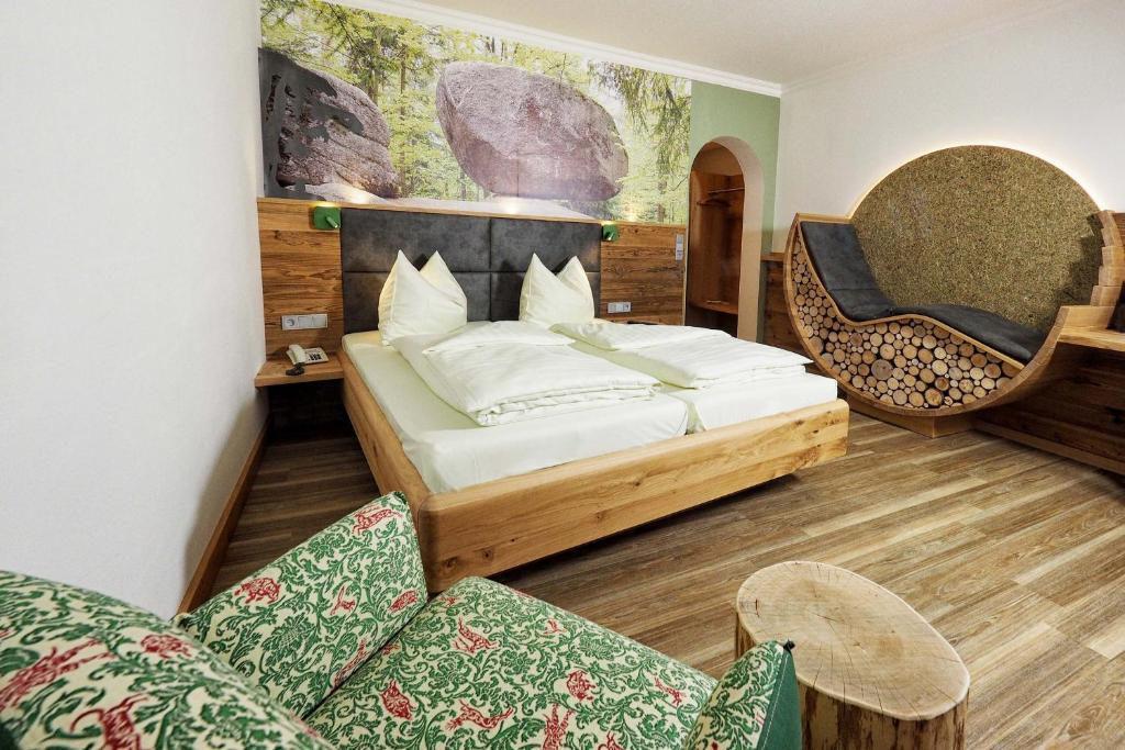 Postel nebo postele na pokoji v ubytování Hotel Lindenhof