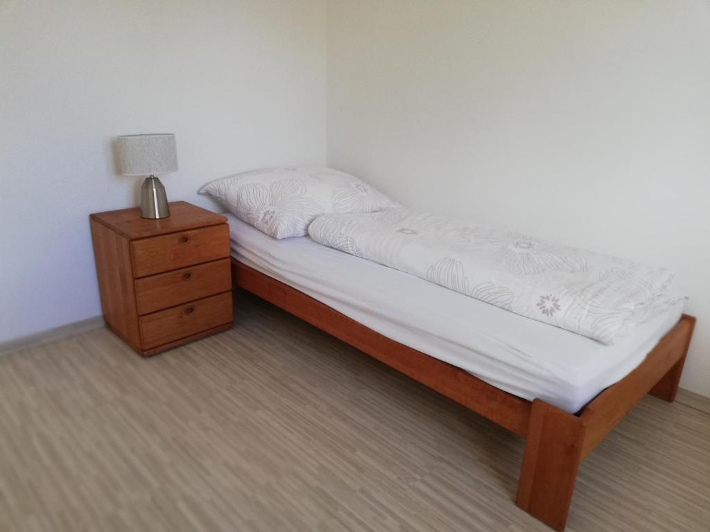 Postel nebo postele na pokoji v ubytování Gemütliches 3 Zimmer Apartment nahe Graz
