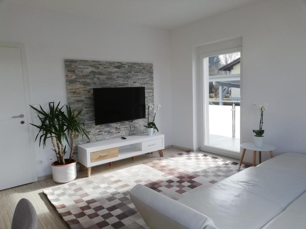 Postel nebo postele na pokoji v ubytování Gemütliches 3 Zimmer Apartment nahe Graz