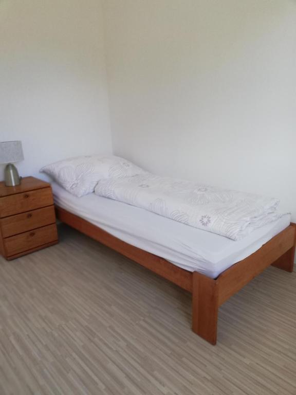Postel nebo postele na pokoji v ubytování Gemütliches 3 Zimmer Apartment nahe Graz