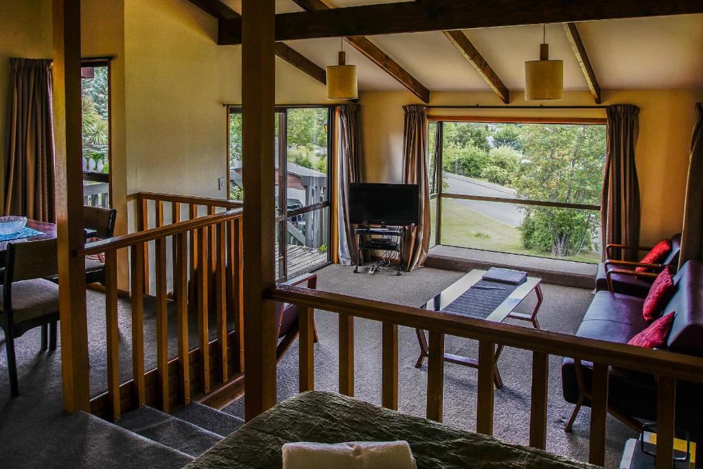 Posezení v ubytování Greenacres Alpine Chalets & Villas
