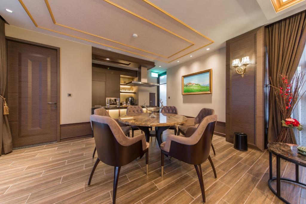 Posezení v ubytování Grand Cosmos Resort Ruisui Hualien