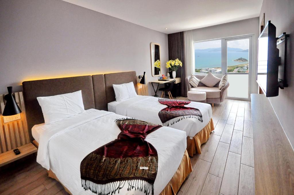 Phòng Deluxe Giường Đôi/2 Giường Đơn Nhìn Ra Biển