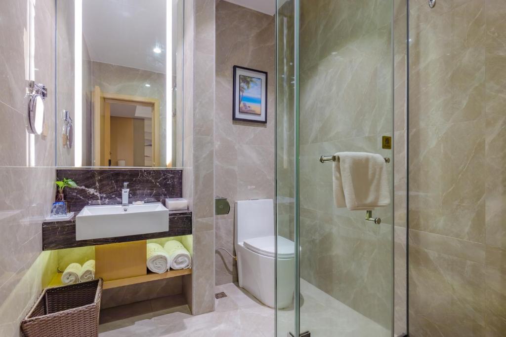 Koupelna v ubytování Taishan He Style Hotel